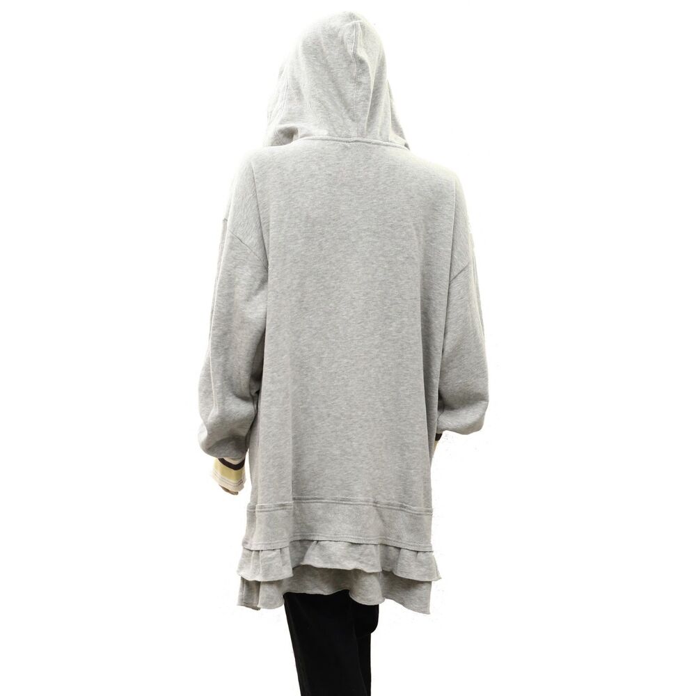 Anthropologie Daily Practice Hooded Tiered Ruffle Sweatshirt Dress XL 289837 - Picture 9 of 11